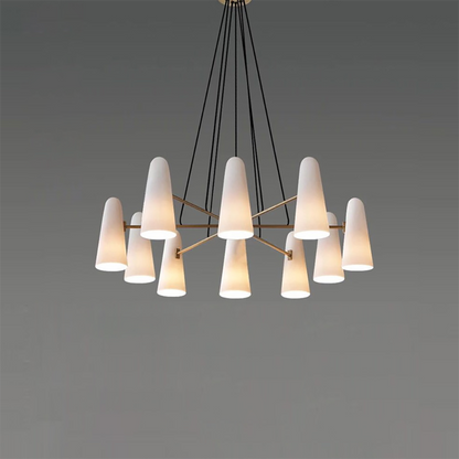 Elegant LED Pendant Light with Clear Glass Drops