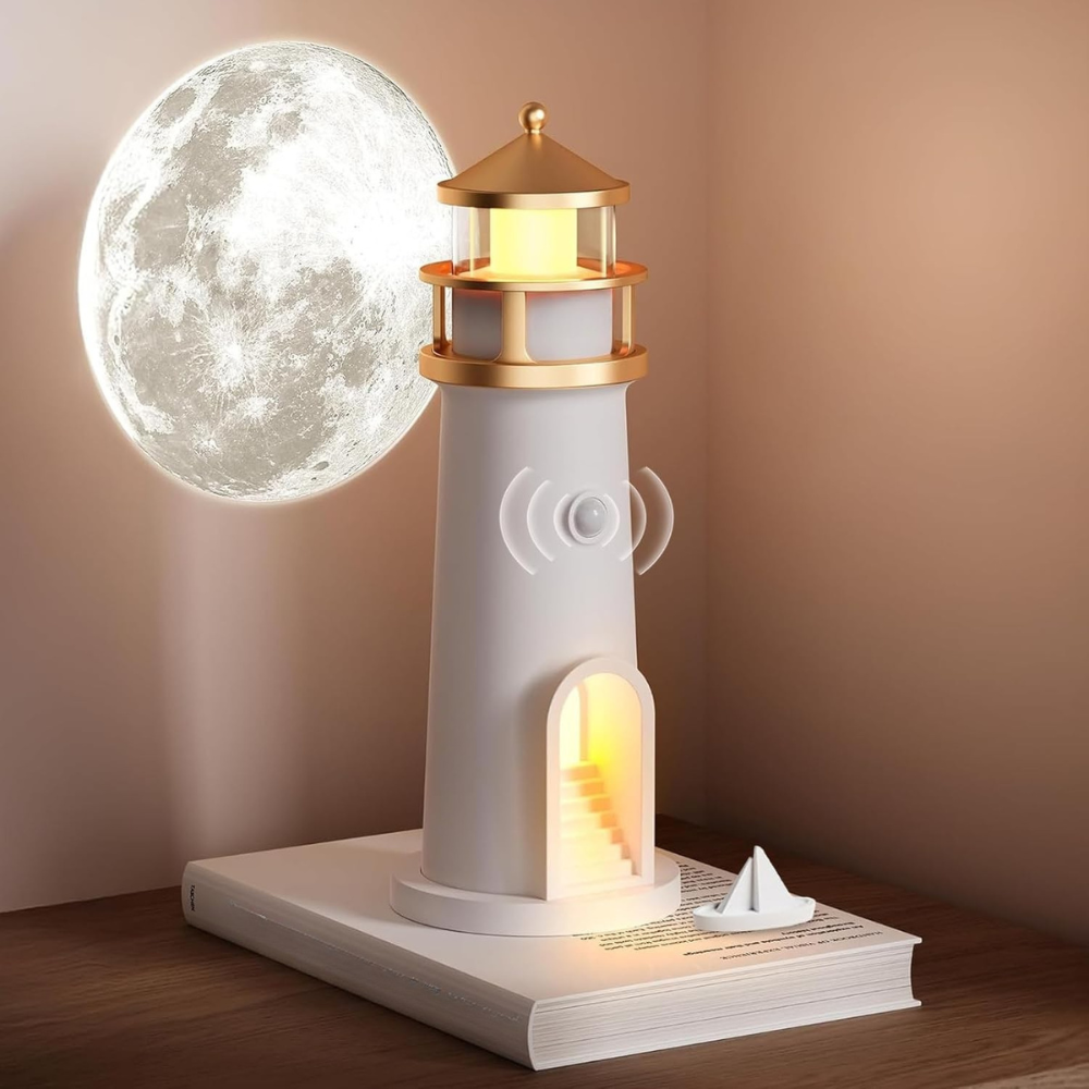 Cozy Moon Glow Table Lamp Lighthouse Style Bedroom Light - Halri
