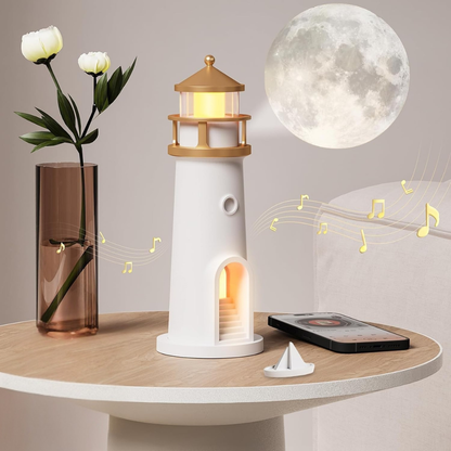 Cozy Moon Glow Table Lamp Lighthouse Style Bedroom Light