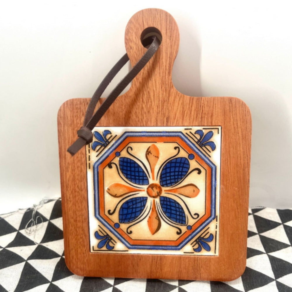 Exotic Dark Wood Floral Coasters - Halri