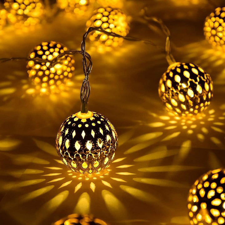 Outdoor Solar String Lights with Warm White LEDs - Halri