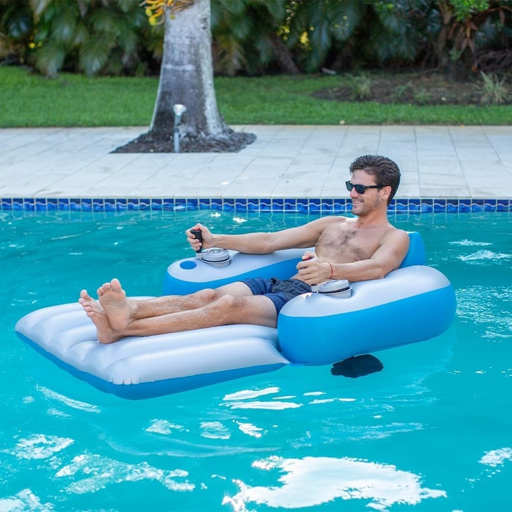 Powerful Pool Float with Built-in Motor for Kids - Halri