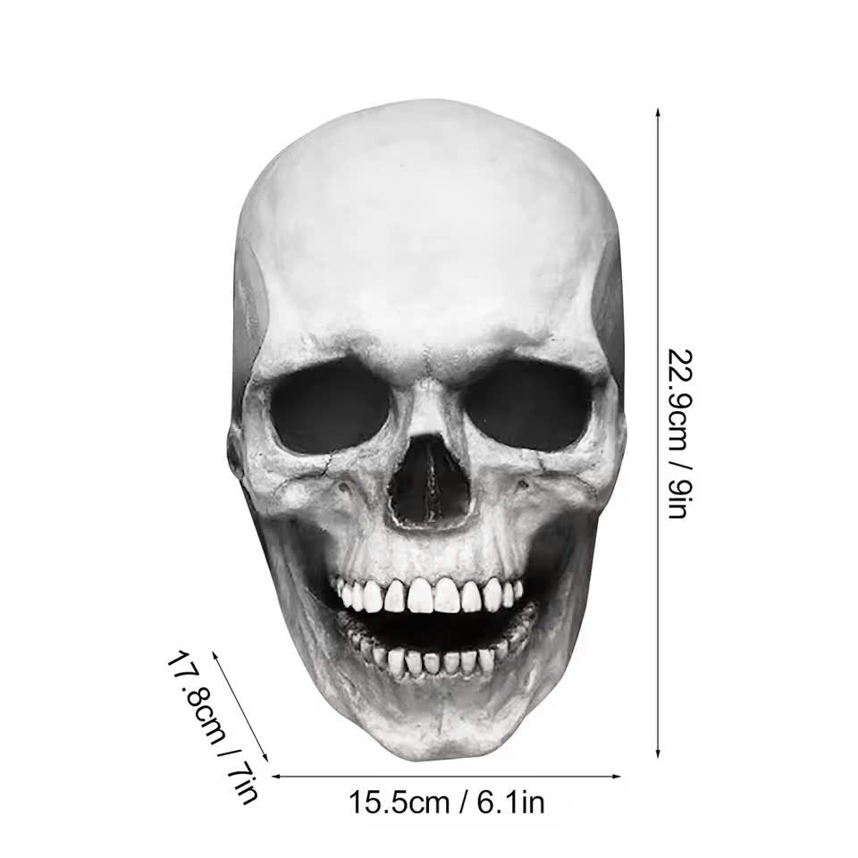 Movable Jaw Skull Mask for Halloween Party, Safe Material, Compact and Easy to Carry
