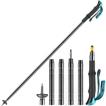 Heavy Duty Collapsible Hiking Pole with Multi Tools