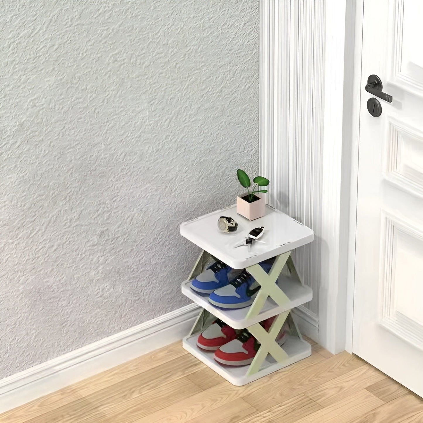 Compact Folding Shoe Storage Rack