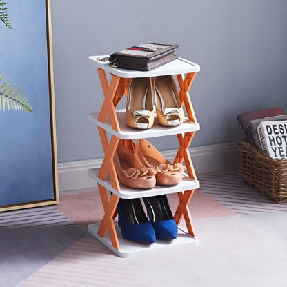 Compact Folding Shoe Storage Rack