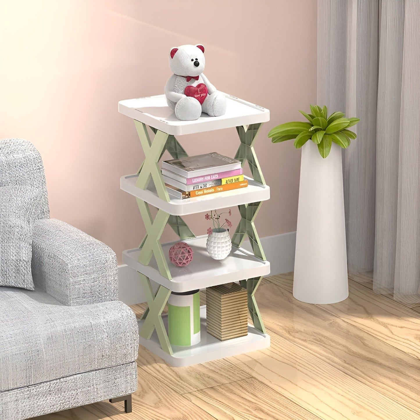 Compact Folding Shoe Storage Rack