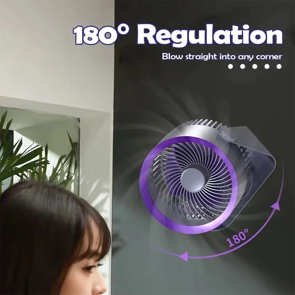 Multipurpose Electric Fan - 4000mAh Air Circulator Wireless Wall Ceiling Fan, Home Quiet Ventilator Desktop
