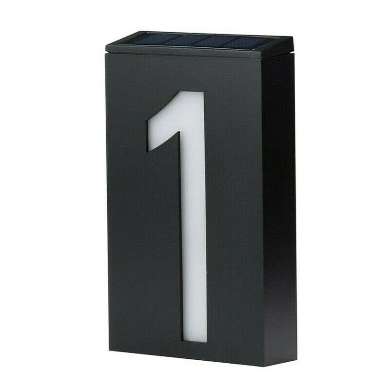 Solar Powered House Number Sign - Eco Modern Display