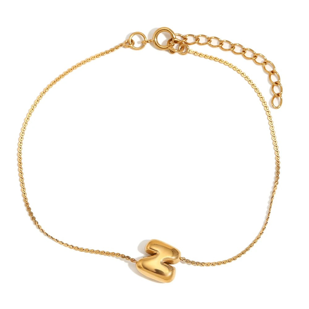 Tiny Alphabet Letter Charm Bracelet