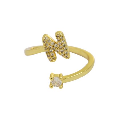 Delicate Sparkle Initial Diamond Ring
