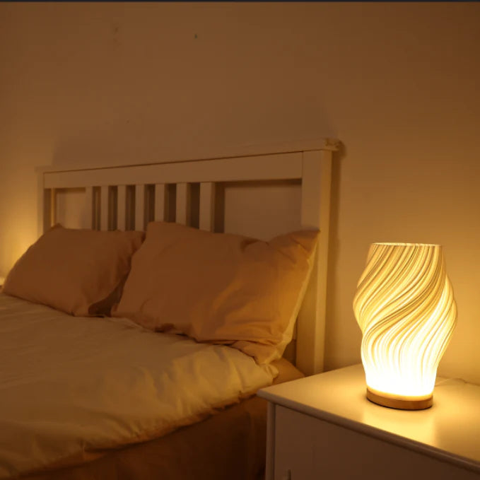 Stylish Swirl Pattern Table Night Lamp - Halri