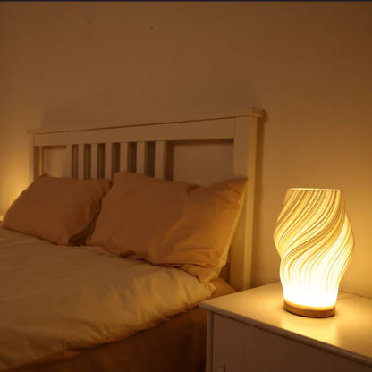 Stylish Swirl Pattern Table Night Lamp - Halri