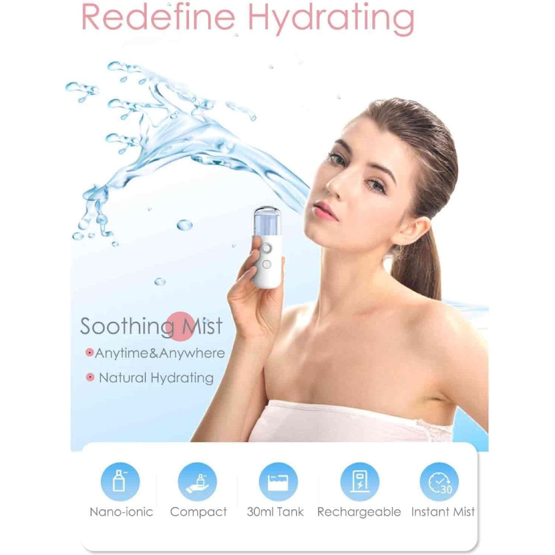 Nano Mist Sprayer – Rechargeable Mini for Deep Hydration, Makeup Protection, Instant Skin Refresh, Portable Use