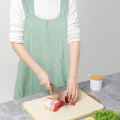 Simple Cross Back Apron Dress Asian Inspired Design