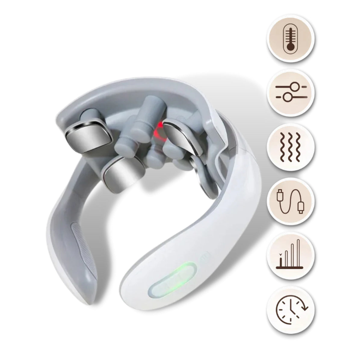 Compact Electronic Massage Pillow for Neck and Back Pain