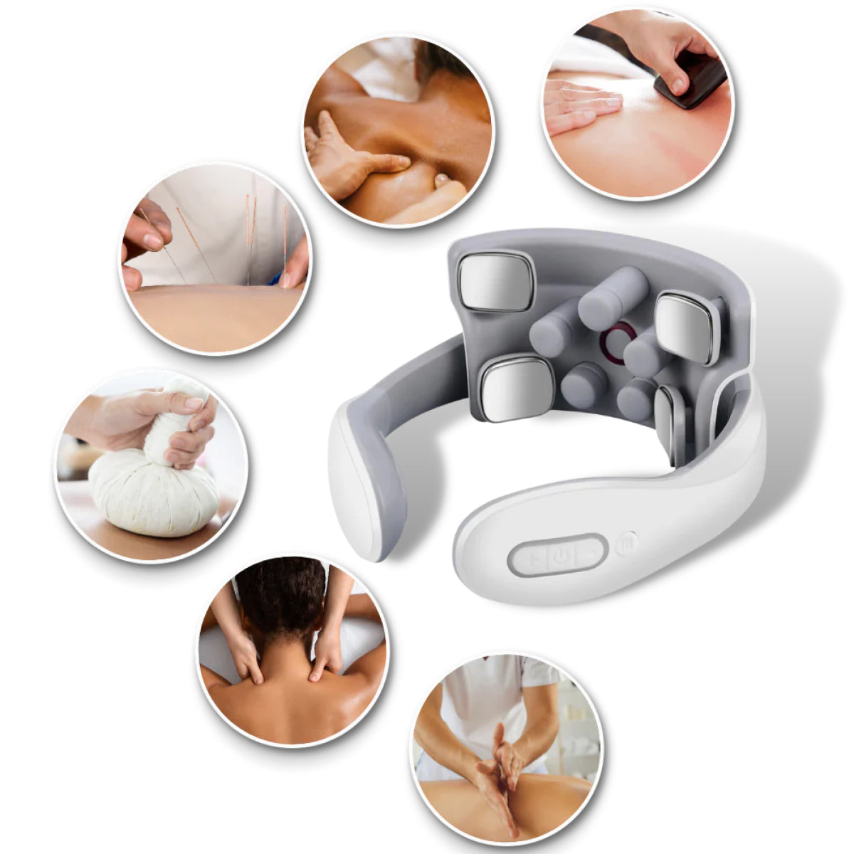 Compact Electronic Massage Pillow for Neck and Back Pain