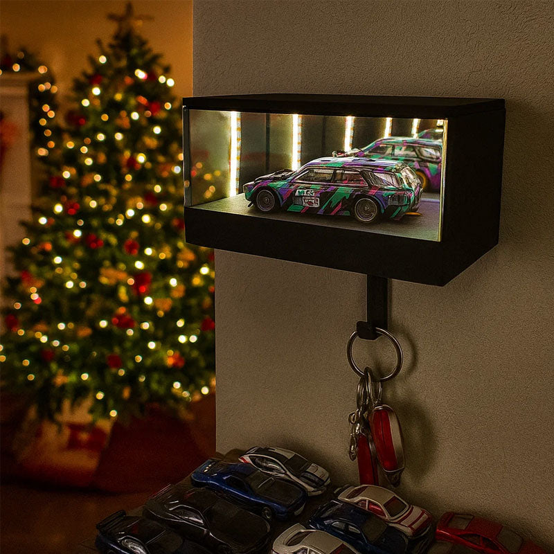 Neon Garage Wall Mounted Key Holder with LED Light – Stylish Key Hanger for Wall and Car Key Organizer 1