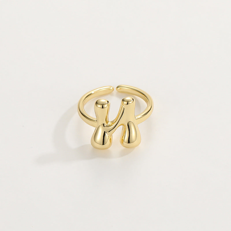 Personalized Fun Alphabet Initial Ring