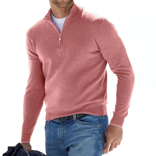 Premium Mens Merino Wool V Neck Sweater