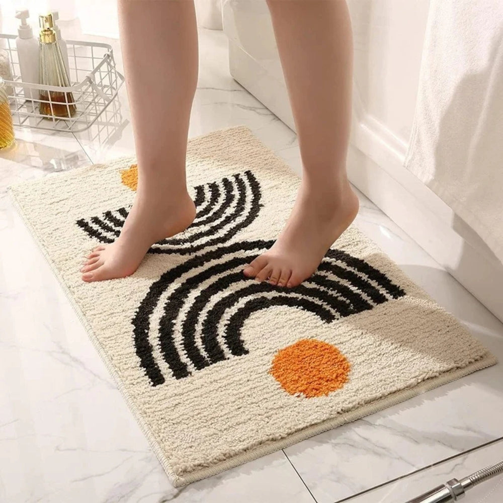 Grip Bathroom Mat, Plush Microfiber, Fast Dry Floor Mat - Halri