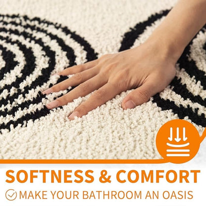 Grip Bathroom Mat, Plush Microfiber, Fast Dry Floor Mat