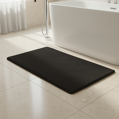 Grip Bathroom Mat with Thick Foam - Plush Microfiber Floor Cover - Halri