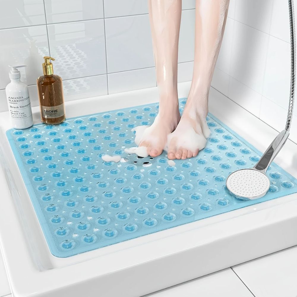 Grip Bathroom Mat with Suction, Waterproof Anti Slip Shower Mat