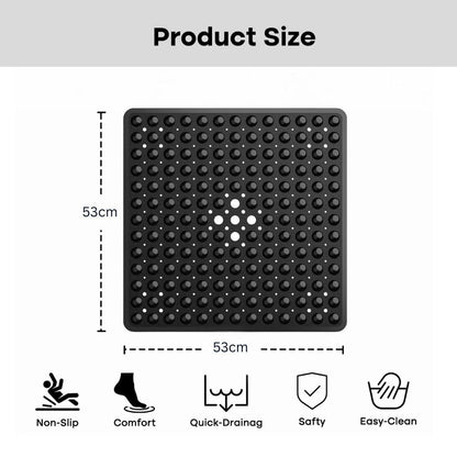 Grip Bathroom Mat with Suction, Waterproof Anti Slip Shower Mat