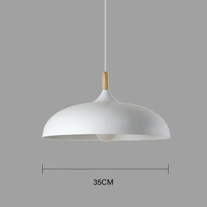 Rustic Wood LED Hanging Lamp
