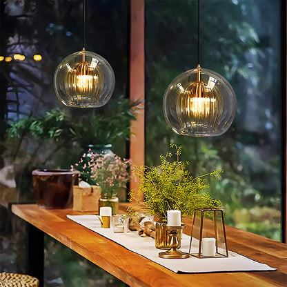 Stylish Round Glass Hanging Lamp - Halri