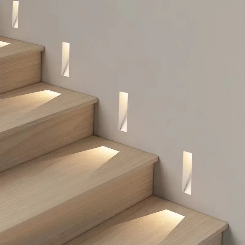Nordic Stainless Steel LED Wall Sconce with Sensor for Staircases and Hallways – Energy-Efficient Wall Light 5