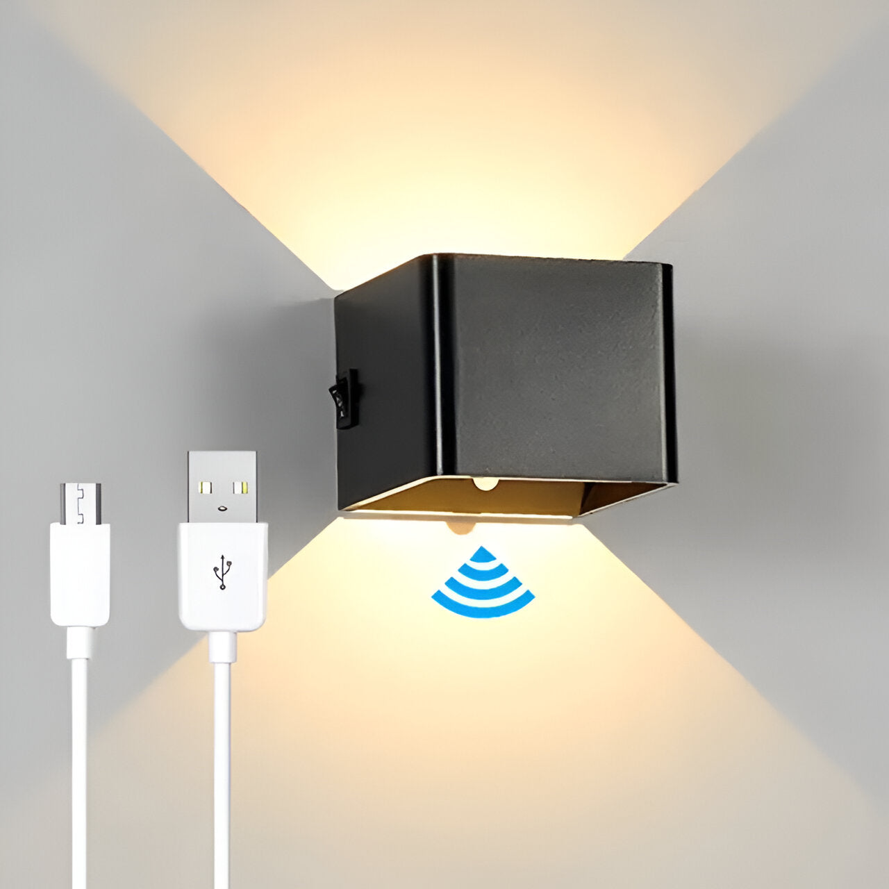 Slim LED Wall Light with USB and Color Change