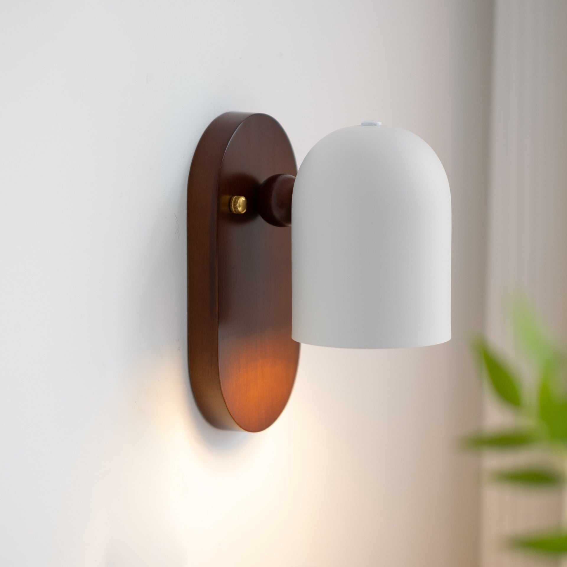 Rustic Wooden LED Wall Sconce Light - Halri