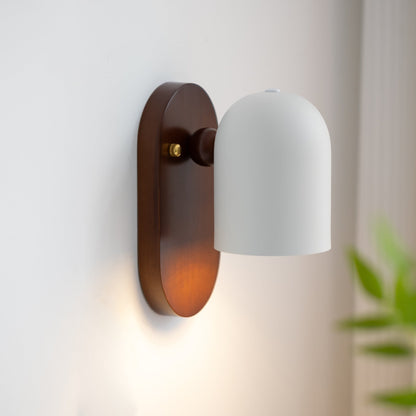 Rustic Wooden LED Wall Sconce Light - Halri