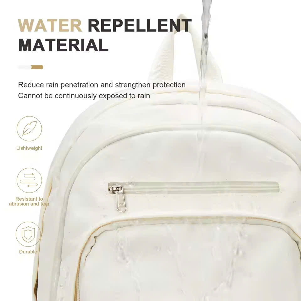Nylon School Backpack for Teens – Unisex Casual Travel Book Bag with Luggage Strap and Adjustable Shoulder Straps