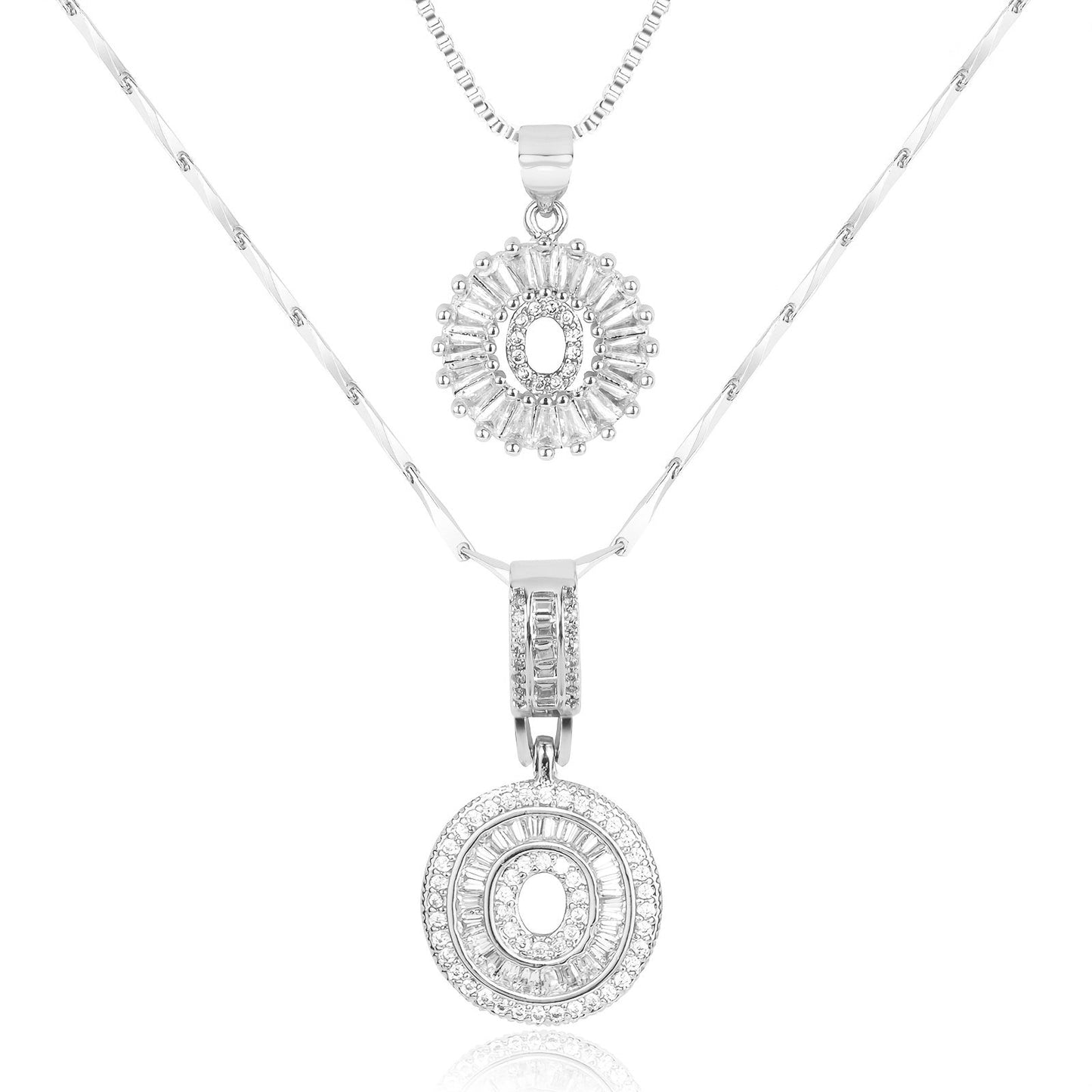 Personalized 14k Gold Initial Diamond Pendants