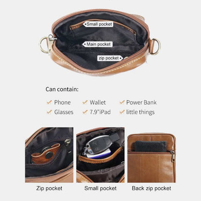 Leather Mens Crossbody Sling Bag