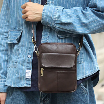 Leather Mens Crossbody Sling Bag