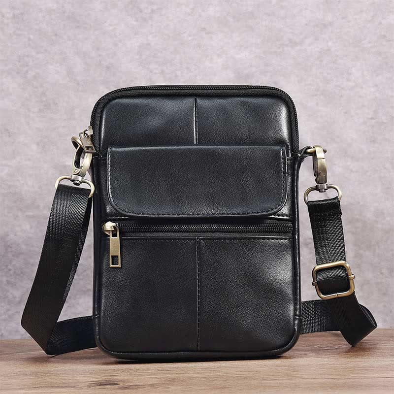 Leather Mens Crossbody Sling Bag