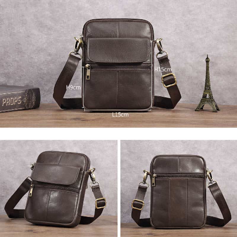 Leather Mens Crossbody Sling Bag