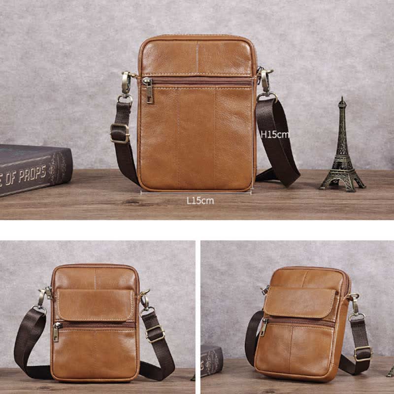 Leather Mens Crossbody Sling Bag