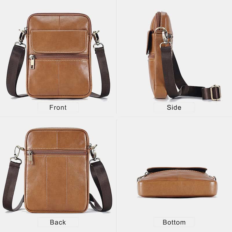 Leather Mens Crossbody Sling Bag