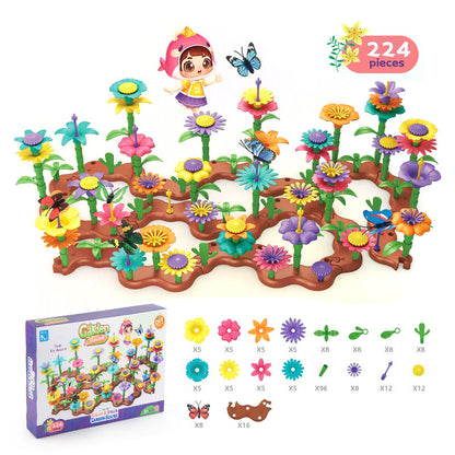 Colorful Floral Building Toy Set