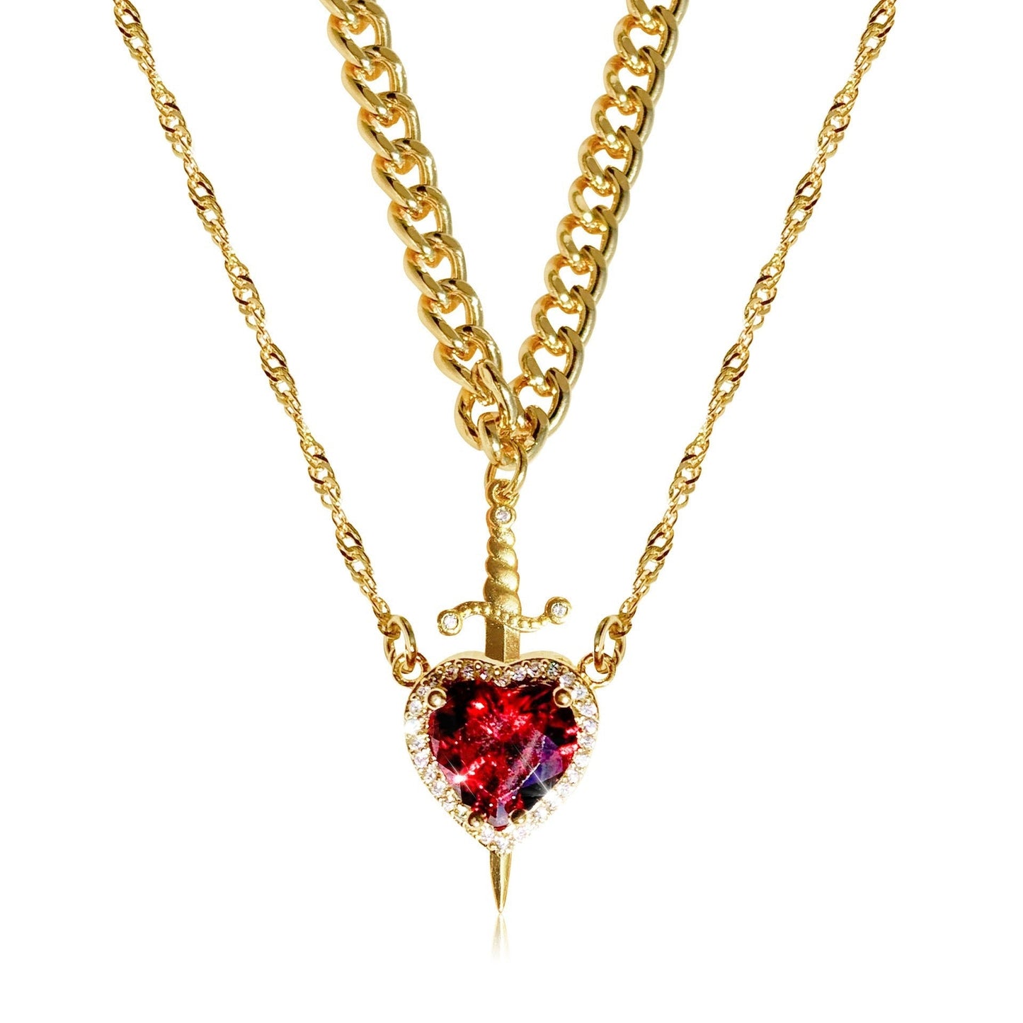 Lovely His & Hers Couple Necklace Set - Halri