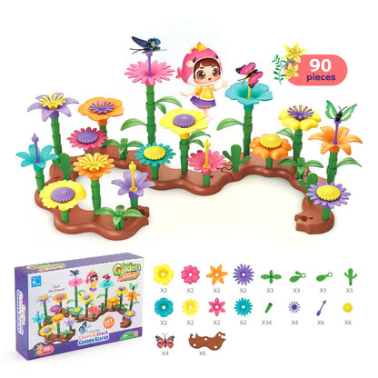 Colorful Floral Building Toy Set