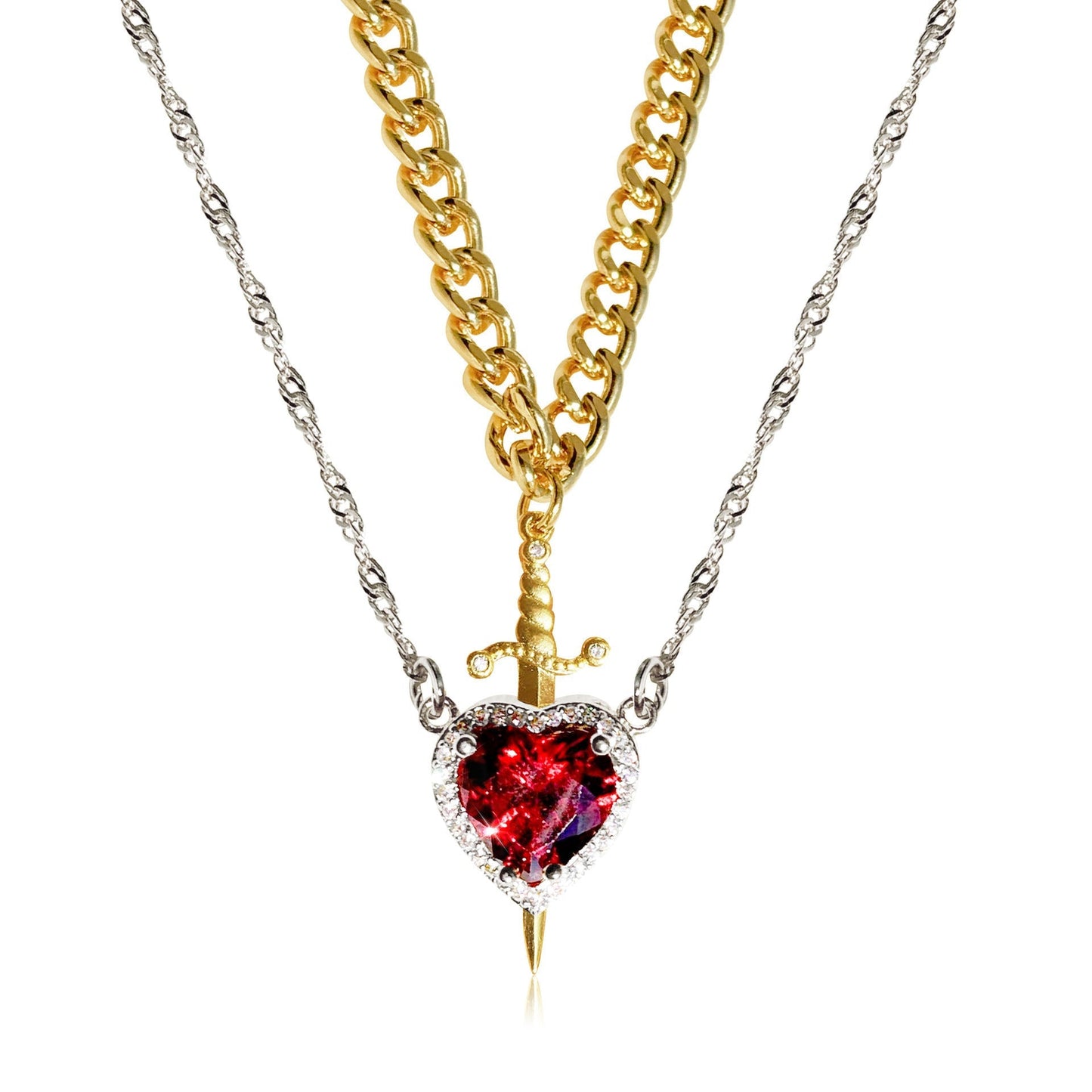 Lovely His & Hers Couple Necklace Set