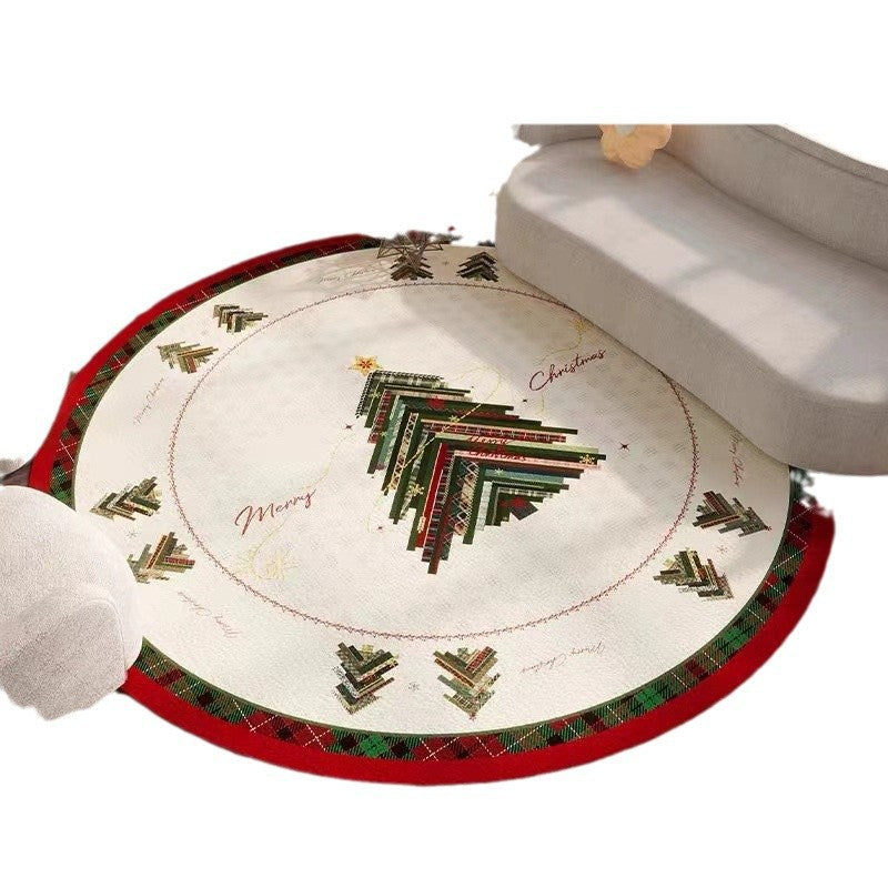 Holiday Red Plush Non Slip Living Room Rug - Halri