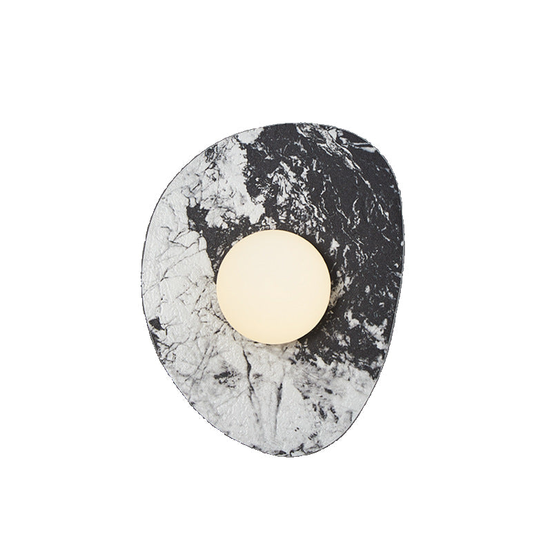 Sleek White Marble Wall Light in Nordic Style