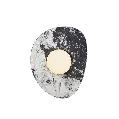 Sleek White Marble Wall Light in Nordic Style